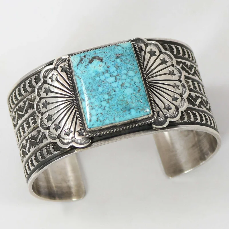 women's gemstone bracelets -Kingman Turquoise Cuff