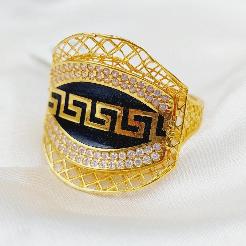 women's triple-stone rings -Enamel Ring