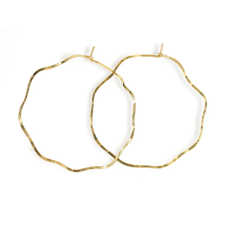 women's abstract earrings -Coastal Route Hoop Earrings