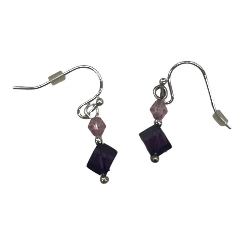 women's art deco earrings -Earrings Dangle/Drop By Clothes Mentor In Purple