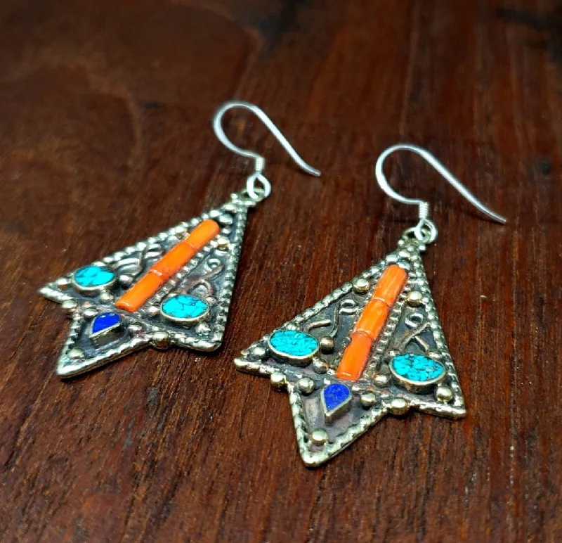 women's sophisticated earrings -Tibetan Nang-Kyi Earrings