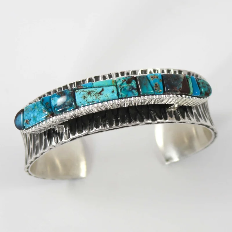 women's multi-layered bracelets -Bisbee Turquoise Cuff