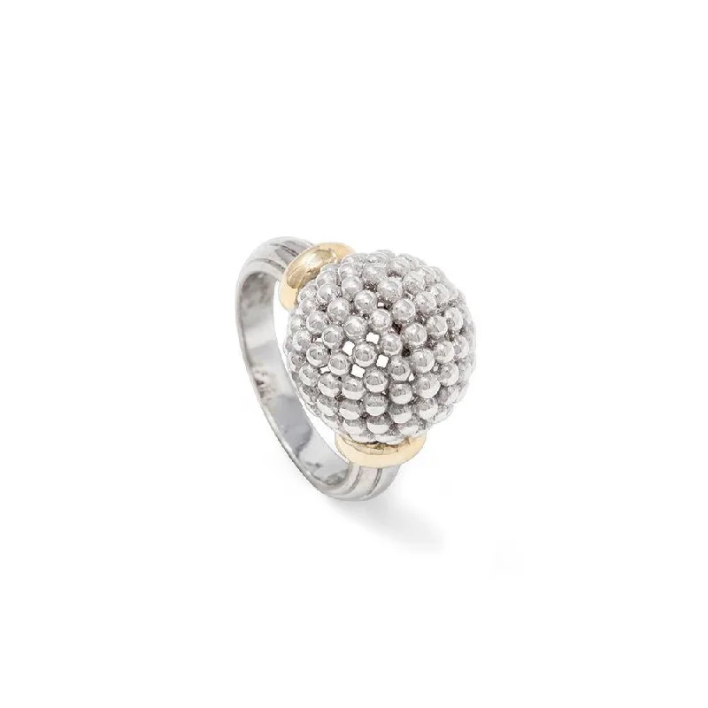 women's floral rings -2Tone Fireball Ring