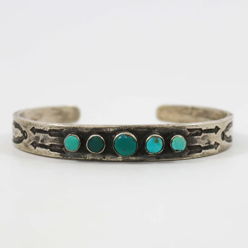 women's diamond charm bracelets -1940s Turquoise Cuff