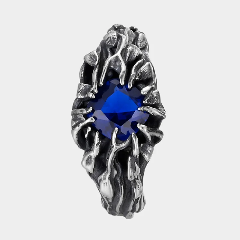 women's sparkling diamond rings -Tree of Tales - Blue Ring