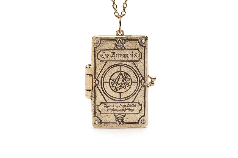 women's elegant necklaces -Necronomicon Locket