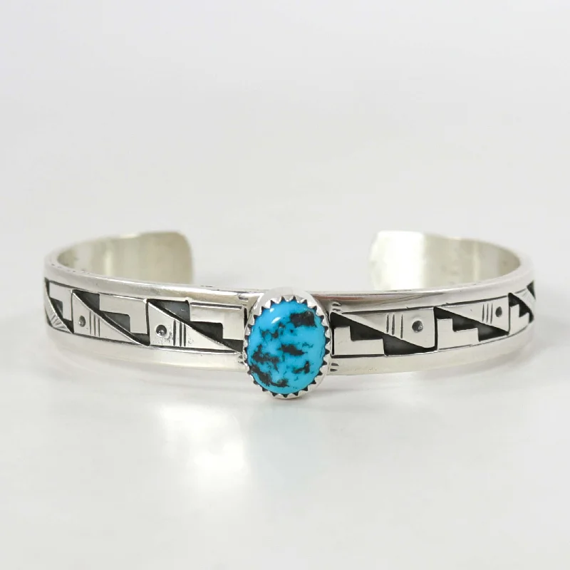 women's layered bracelets -Kingman Turquoise Cuff