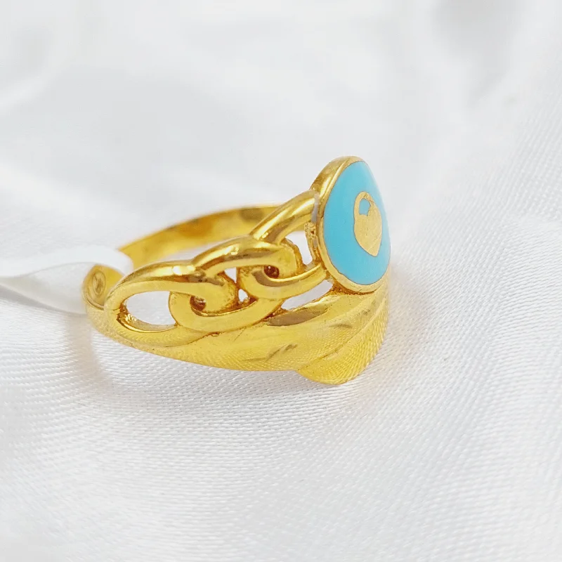 women's art deco rings -Fancy Enamel Ring