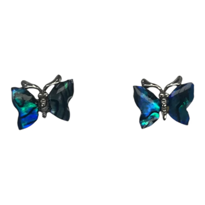 women's crystal earrings -Earrings Stud By Clothes Mentor In Blue