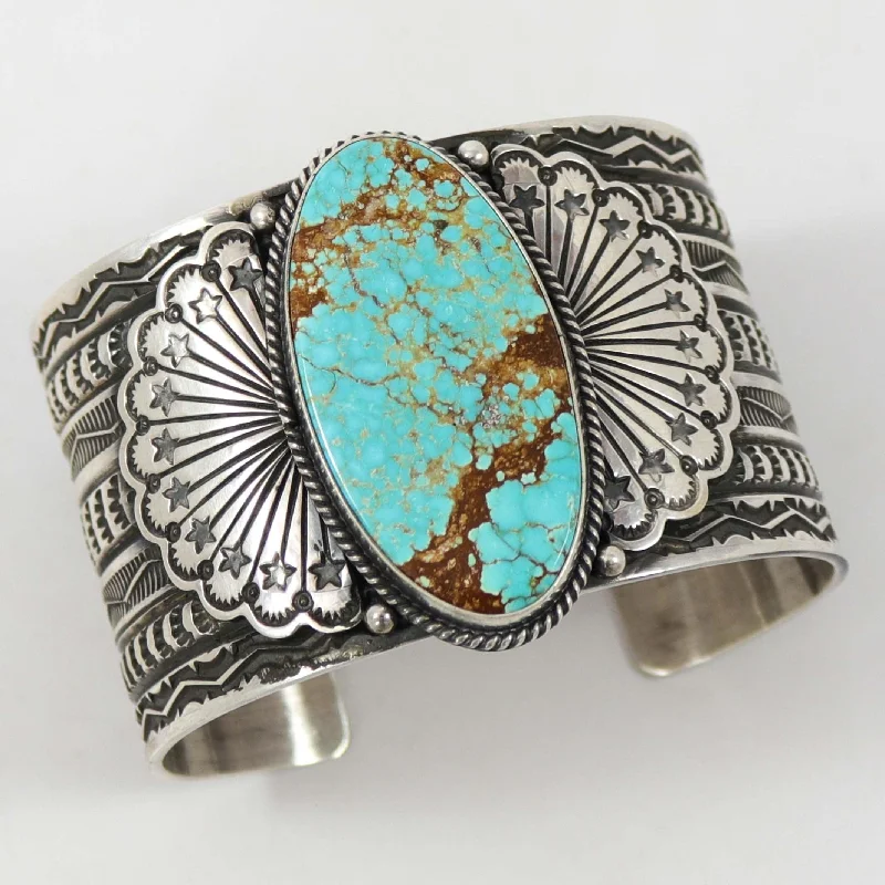 women's statement bracelets -Pilot Mountain Turquoise Cuff