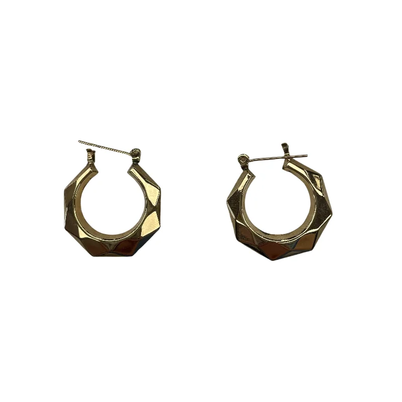 women's polished earrings -GOLD EARRINGS HOOP by CLOTHES MENTOR