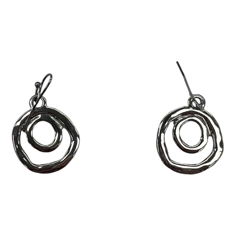 women's crystal hoop earrings -SILVER EARRINGS DANGLE/DROP by CLOTHES MENTOR