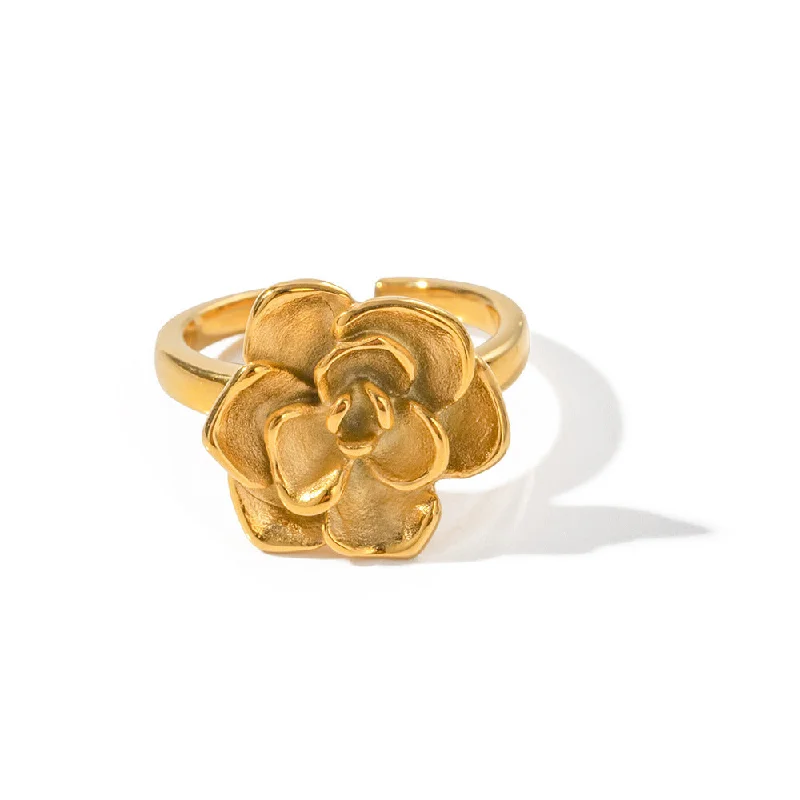 women's gold rings -Pua Kala Floral Ring