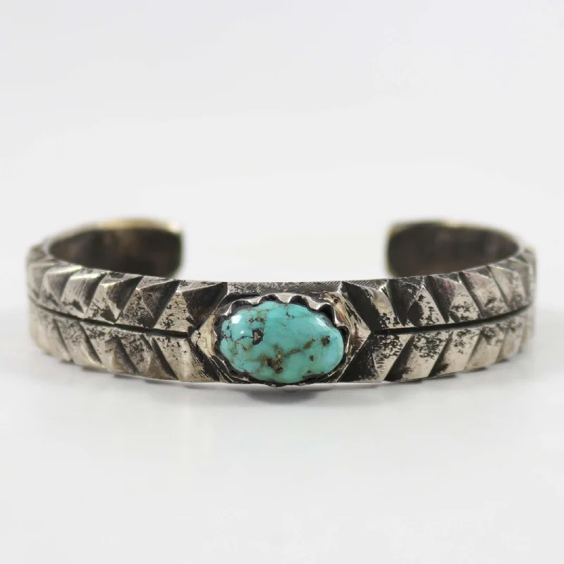 women's crystal bangles -Fox Turquoise Cuff