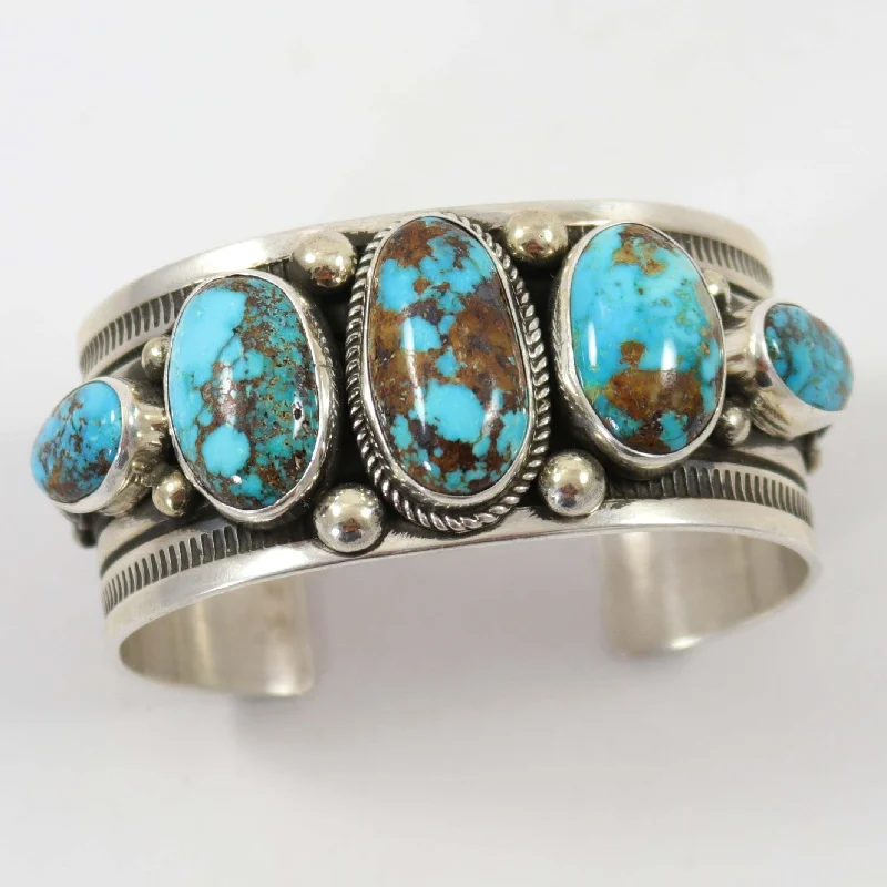 women's vintage bangles -Bisbee Turquoise Cuff