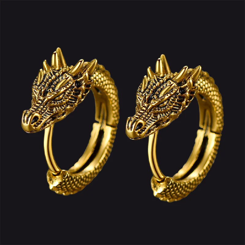 Dragon Hoop-18K Gold Plated