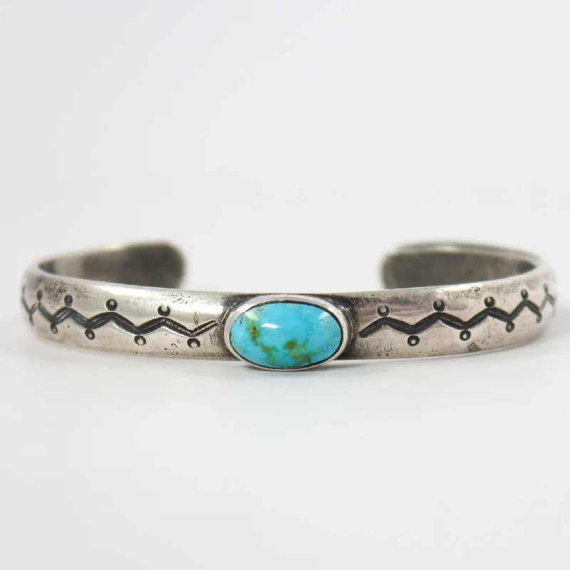 women's heart-shaped bangles -Cripple Creek Turquoise Cuff