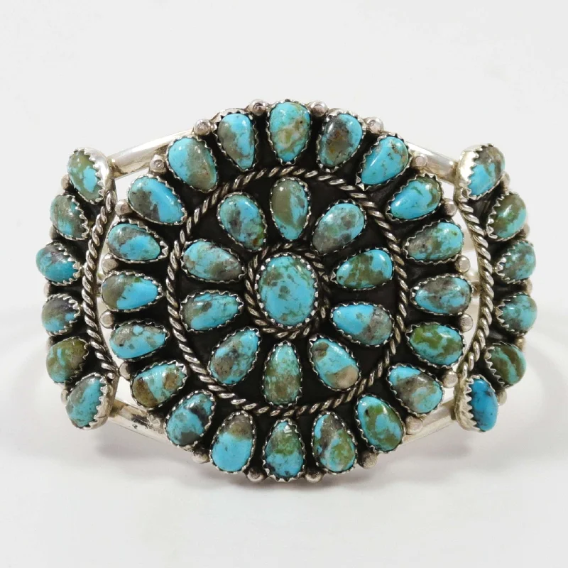 women's diamond bangles set -Kingman Turquoise Cuff