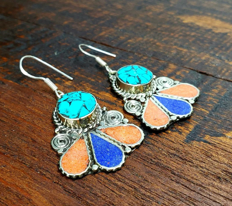 women's crystal earrings -Tibetan Lhatse Earrings