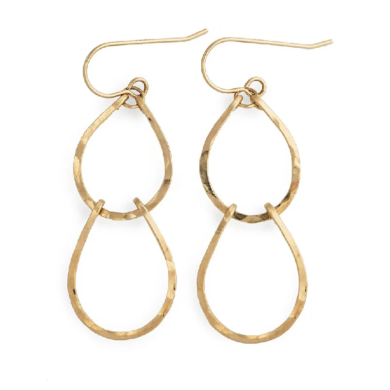 women's geometric earrings -Baby Double Drop Earrings