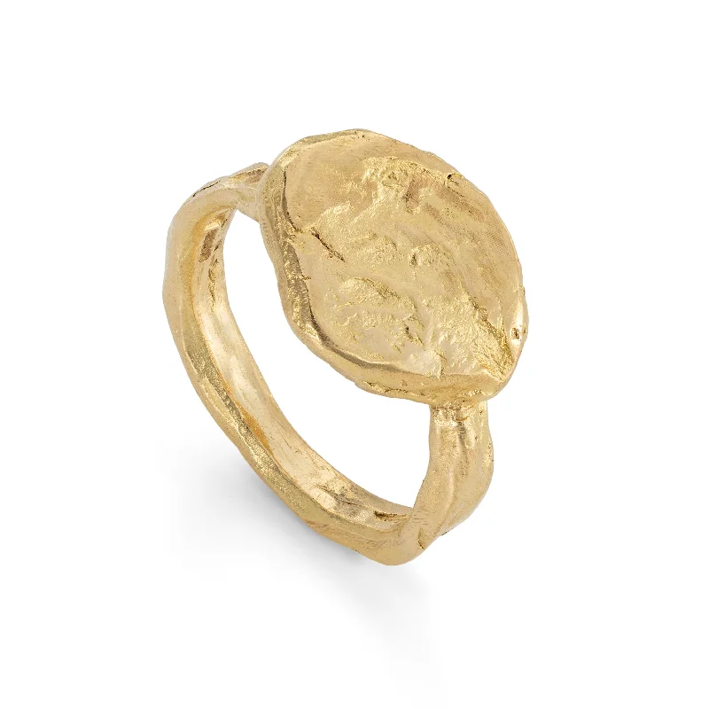 women's creative design rings -Menhir Signet Ring 18ct gold