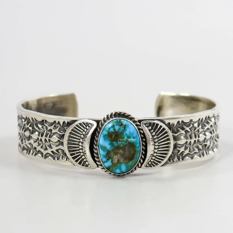 women's beaded bracelets -Kingman Turquoise Cuff