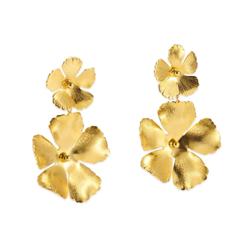 women's drop earrings -Eden Floral Earrings