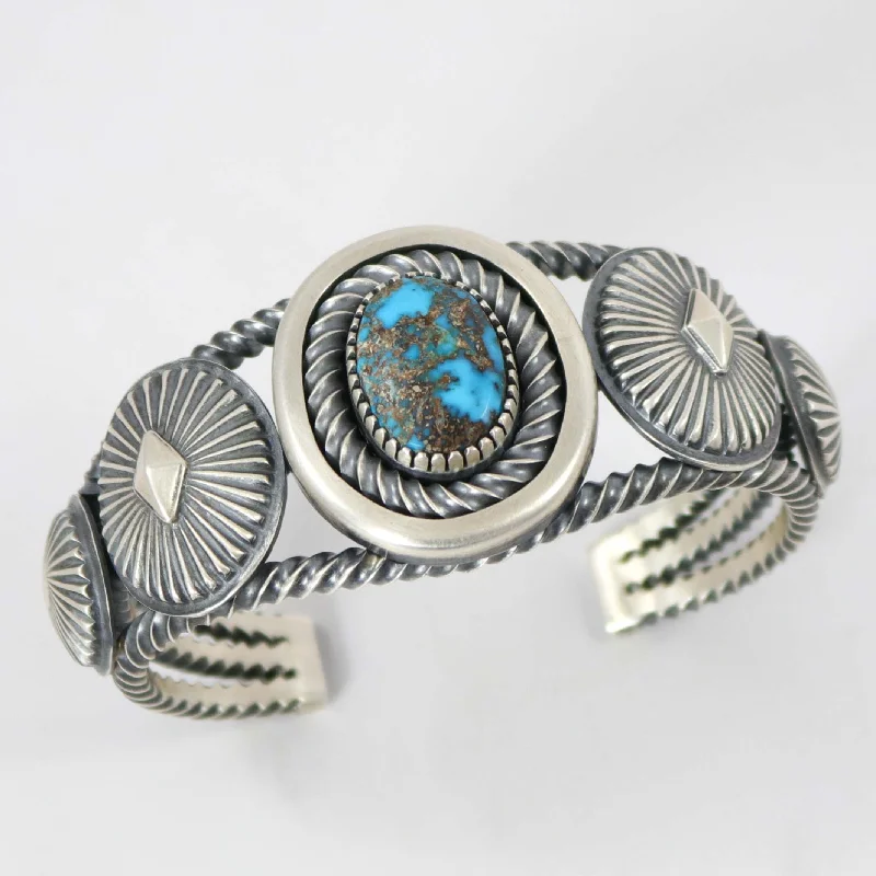 women's mixed metal bracelets -Morenci Turquoise Cuff