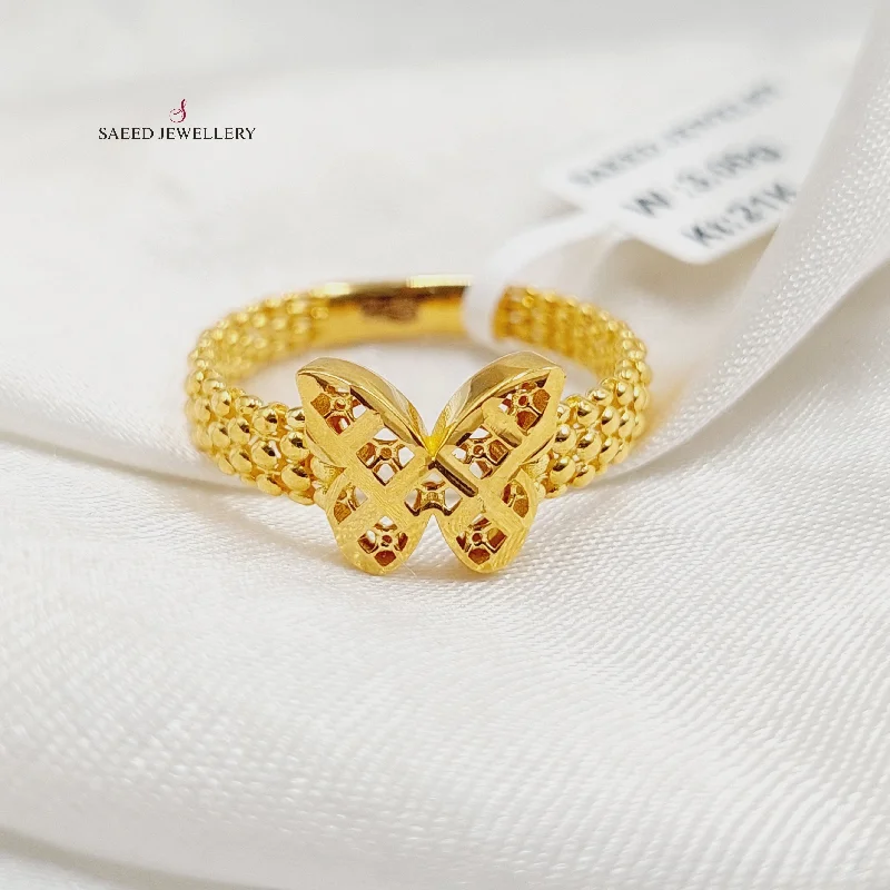 women's gold rings -Butterfly Ring