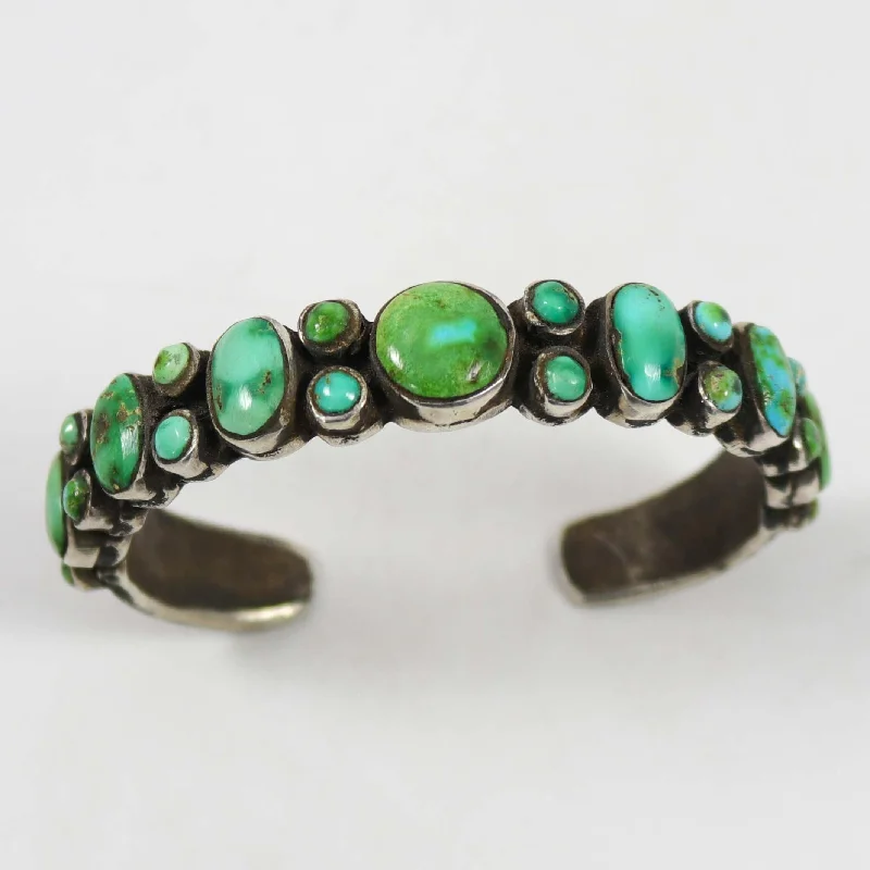 women's delicate bangles -Emerald Valley Turquoise Cuff