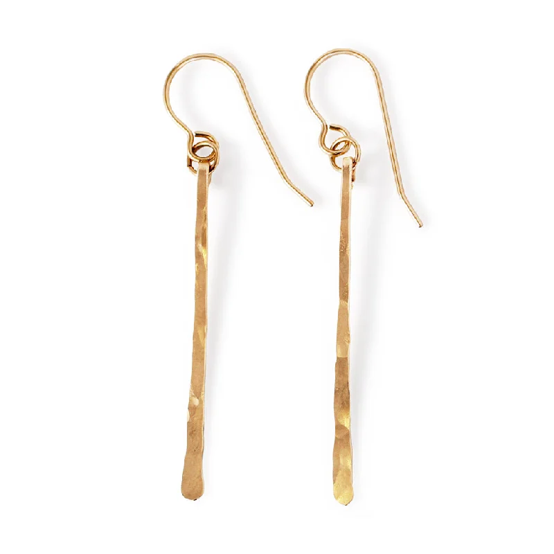 women's abstract earrings -Single Stroke Drop Earrings