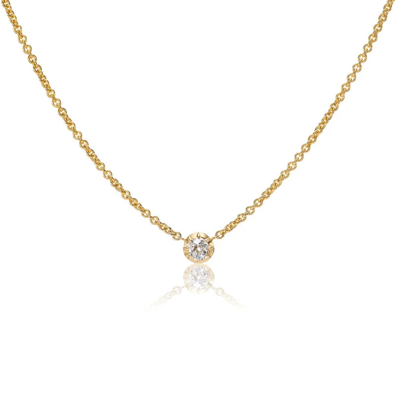 women's diamond-studded necklaces -Allie Necklace 0.41