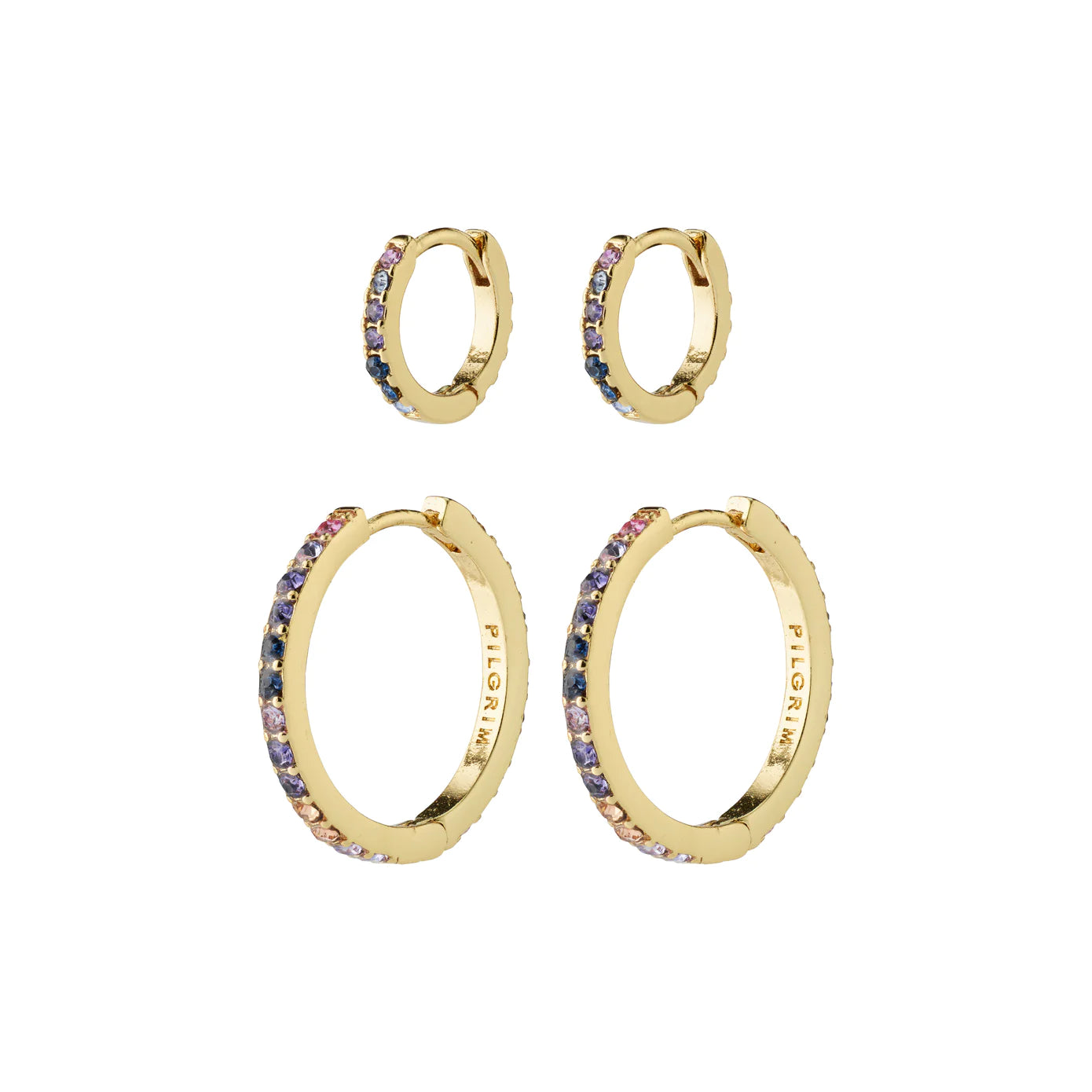 women's casual earrings -Reign Gold Plated Crystal Earring Set