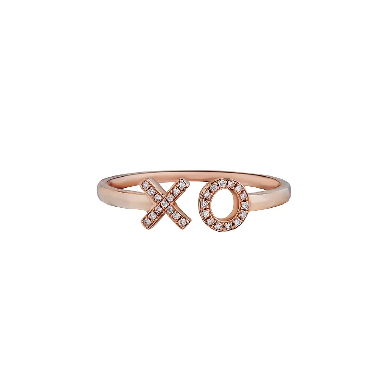 women's anniversary gift rings -DIAMOND XO RING