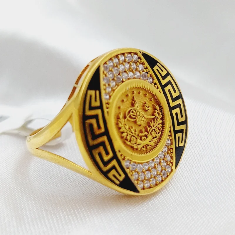 women's sterling silver rings -Enamel Ring