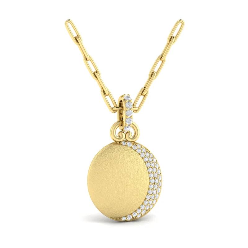 women's diamond necklaces -14 Karat Yellow Diamond Pendant/Necklace | 0.26 carats total weight