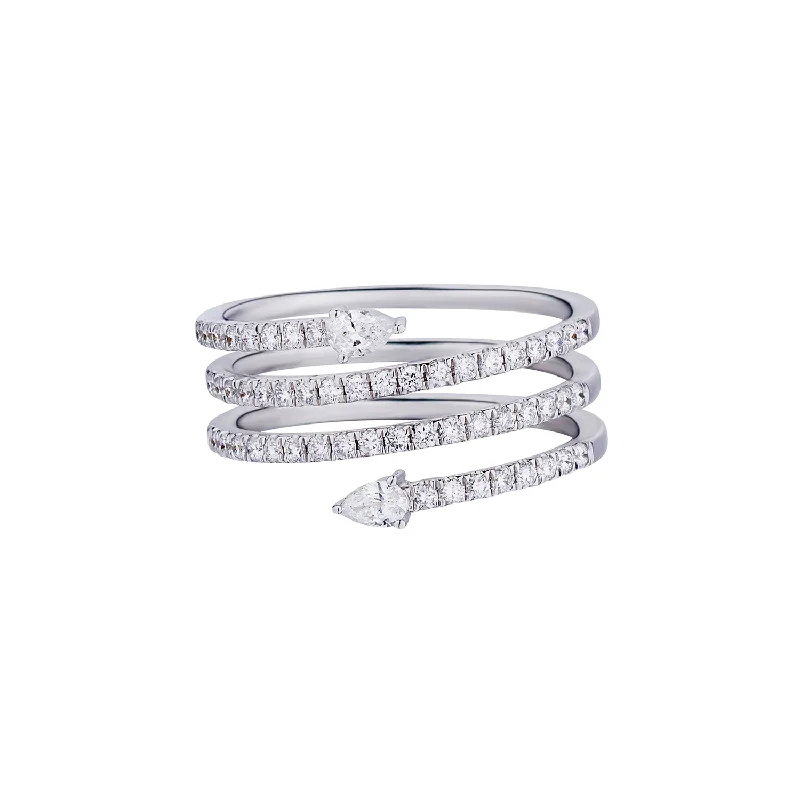 women's wedding anniversary rings -DIAMOND WRAP RING