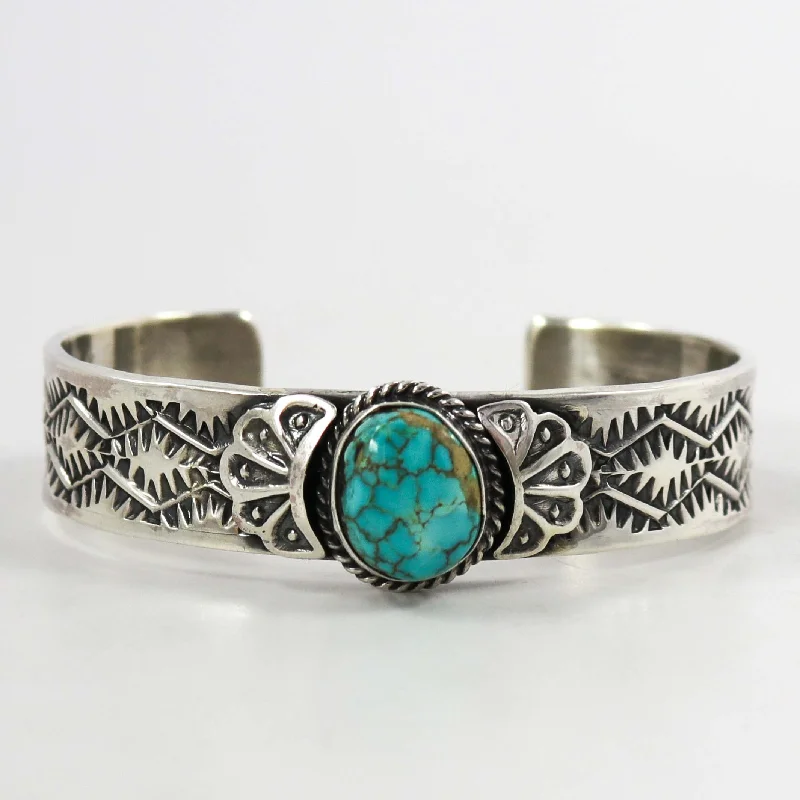 women's stretch bracelets -Kingman Turquoise Cuff