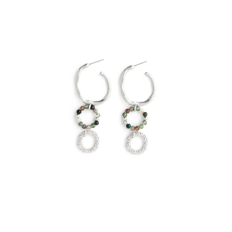 women's chic earrings -Silver Plated Emery Earrings