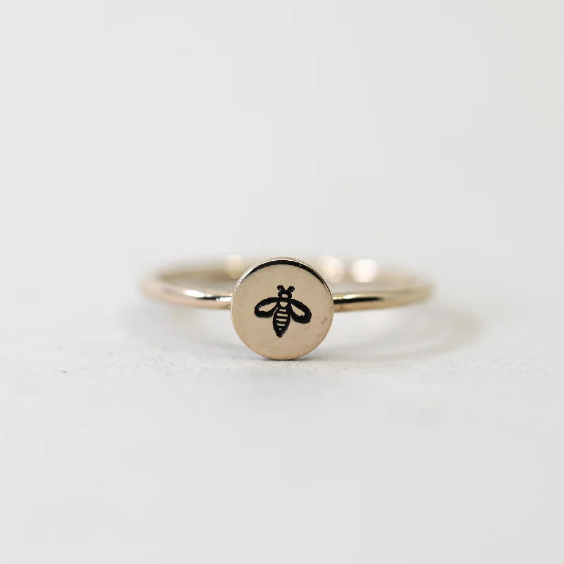 women's engagement necklaces -Bee Ring in Gold