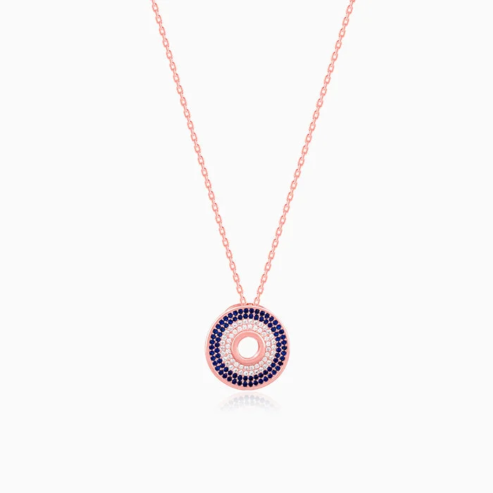 women's designer rings -Rose Gold Glittering Joy Pendant With Link Chain