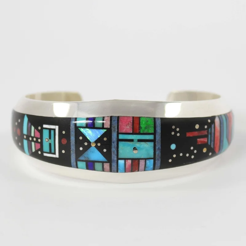 women's engraved bracelets -Inlay Cuff