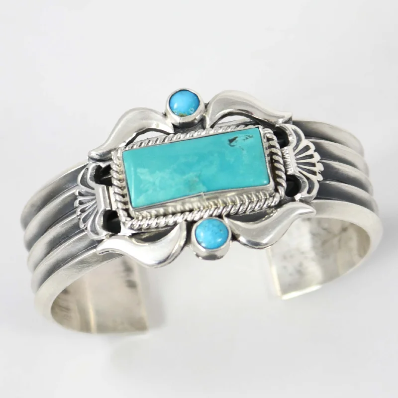 women's bangles set -Kingman Turquoise Cuff