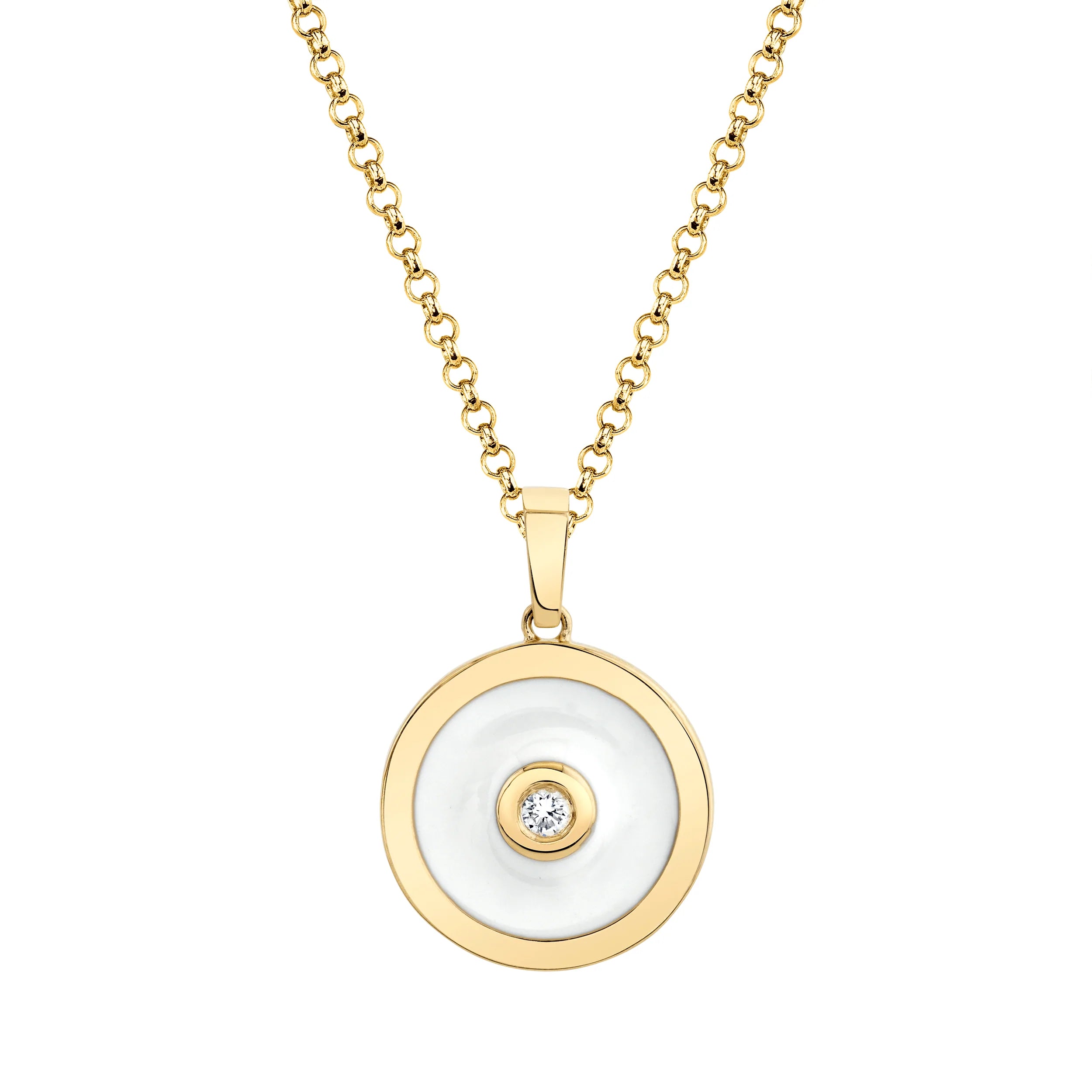 women's sterling silver chain necklaces -Chroma Bullseye Pendant