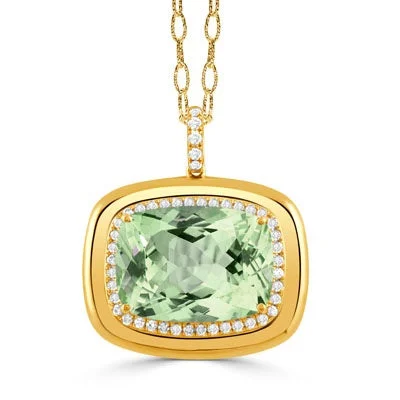 women's modern design necklaces -Mint Mojito Pendant Necklace