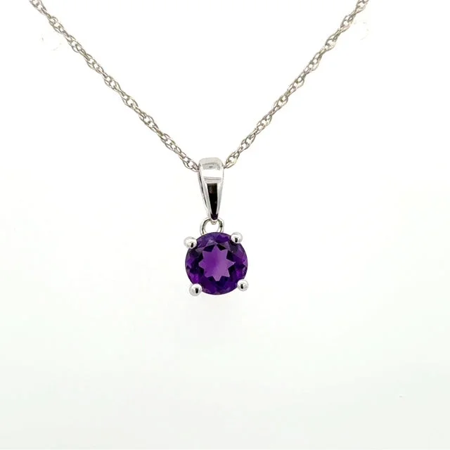 women's lotus flower necklaces -Amethyst Necklace