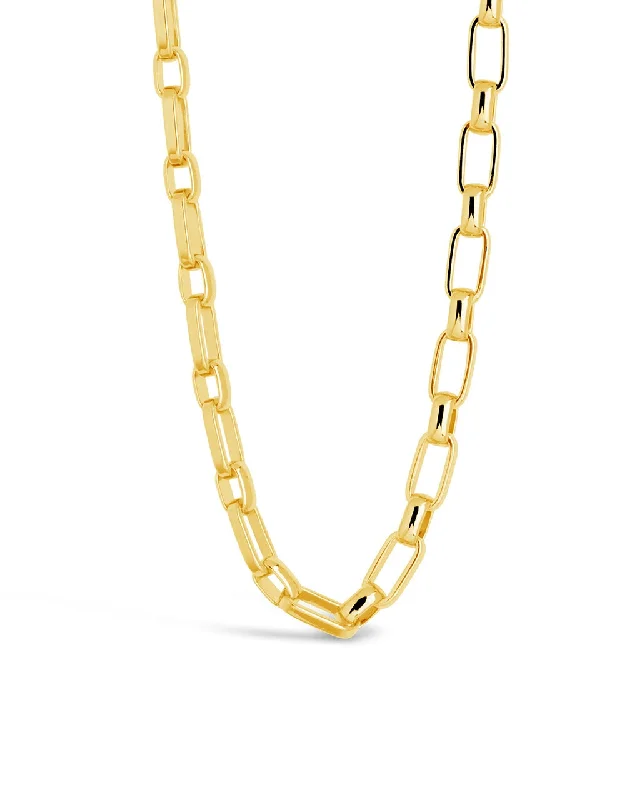 women's luxury necklaces -Elara Bold Paperclip Chain Necklace