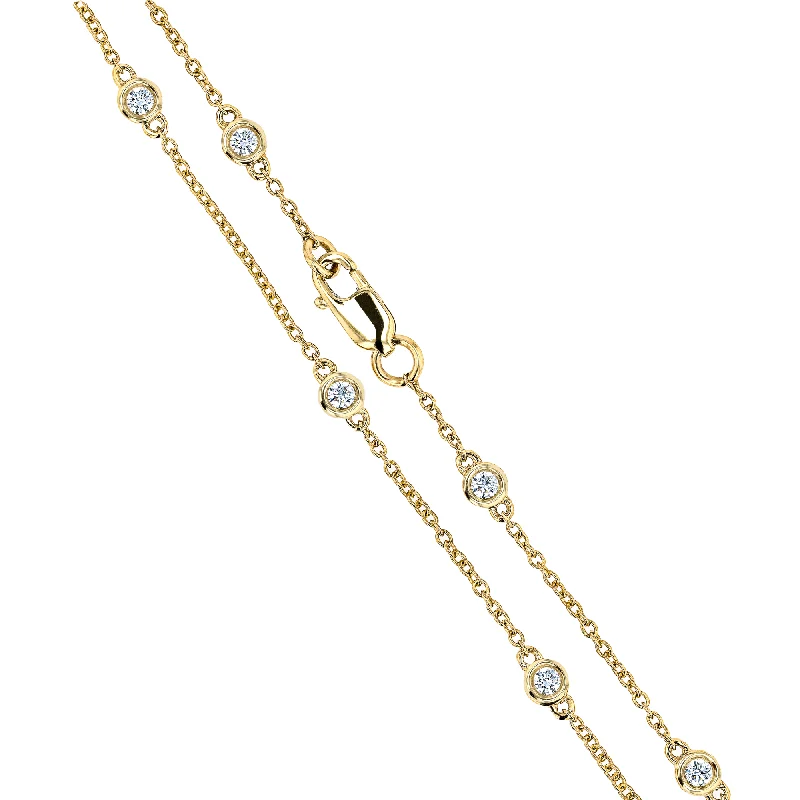 women's adjustable necklaces -Lab Grown Diamond 7 Station Necklace