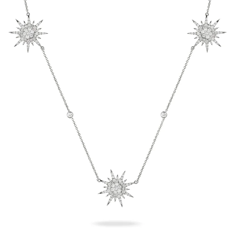 women's eco-friendly necklaces -Doves - 18K WG Diamond Necklace