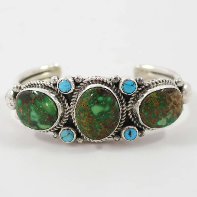 women's delicate bangles -Sonoran Gold Turquoise Cuff